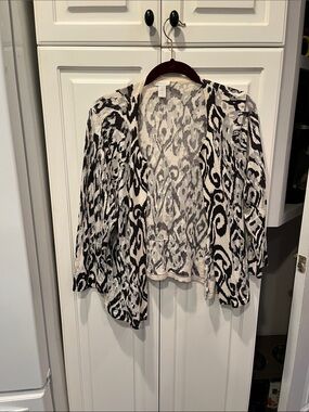 Chicos Summer Long Sleeve Sweater. Size 2=12/14